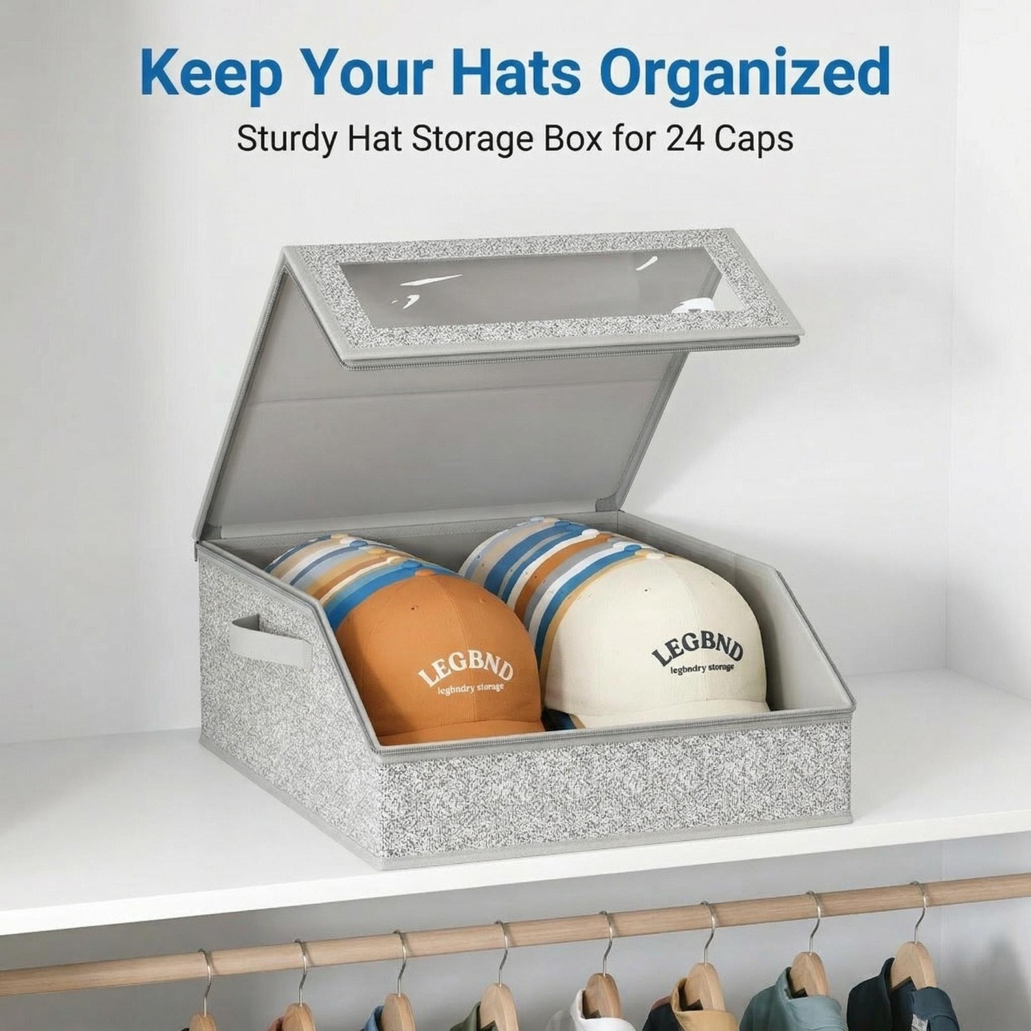 Baseball Cap Structured - Scatola porta cappelli a doppia fila