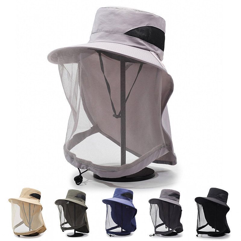 Sun Hat Wide Brim - Cappello da Sole in Rete con