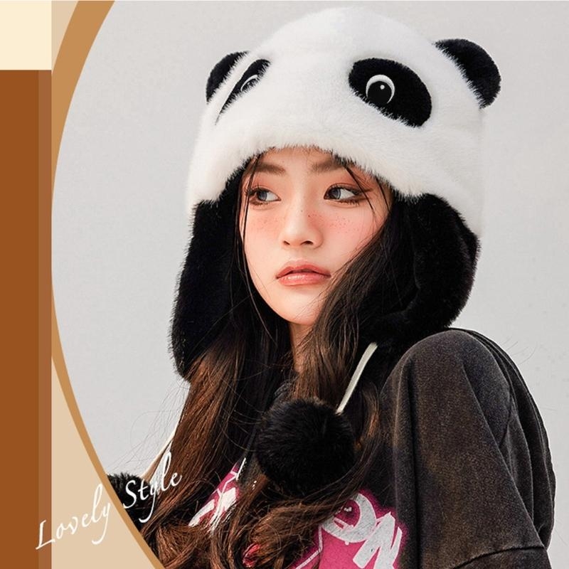 Trapper Hat Ear Flap - Cappello orecchio panda Cappello paraorecchie panda