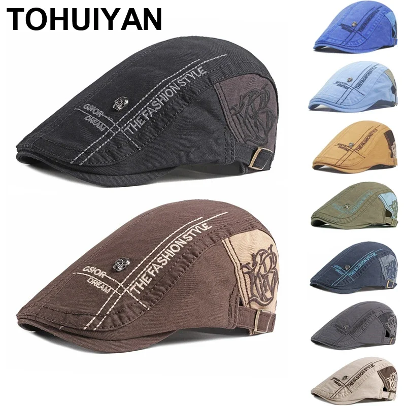 Newsboy Cap Ivy - Berretti da strillone con lettere teschio
