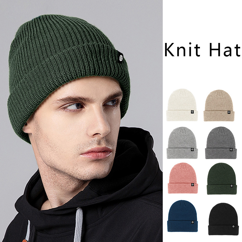 Beanie Cuffed Knit - Berretto in Maglia Solida per Uomo