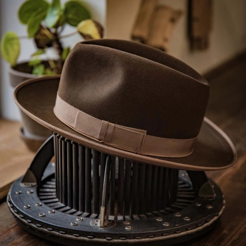 Fedora Hat Wool - Morbido cappello Fedora Fiocco Elegante Lady