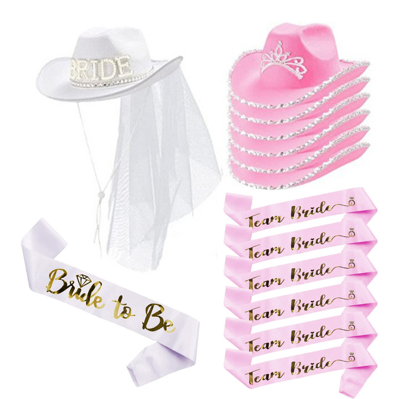 Rosa/bianco sposa per essere r - Cowboy Hat Straw recensione e prezzo